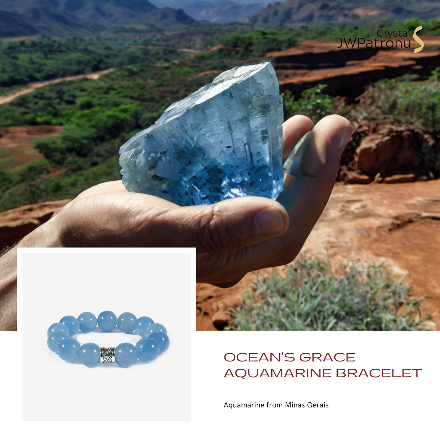 Ocean's Grace Aquamarine Bracelet - JWPatronus