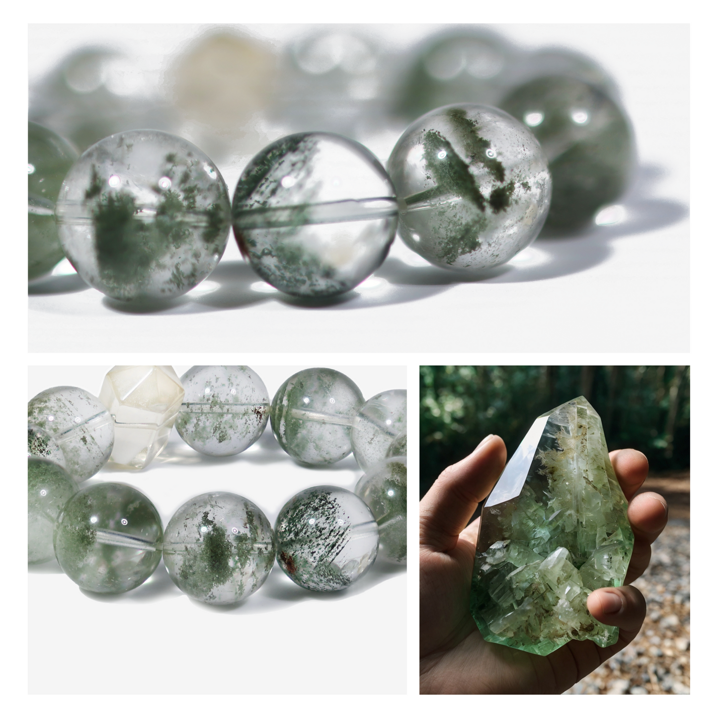 Mystic Forest Green Phantom Quartz Bracelet - JWPatronus