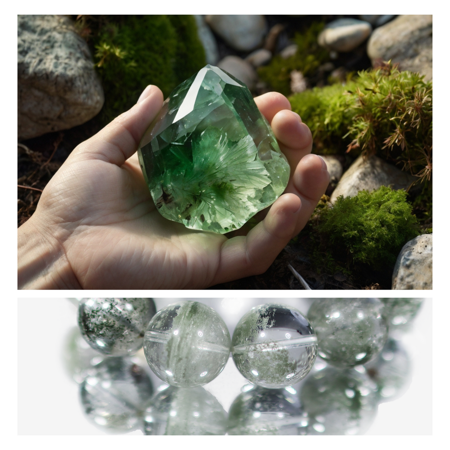 Mystic Forest Green Phantom Quartz Bracelet - JWPatronus
