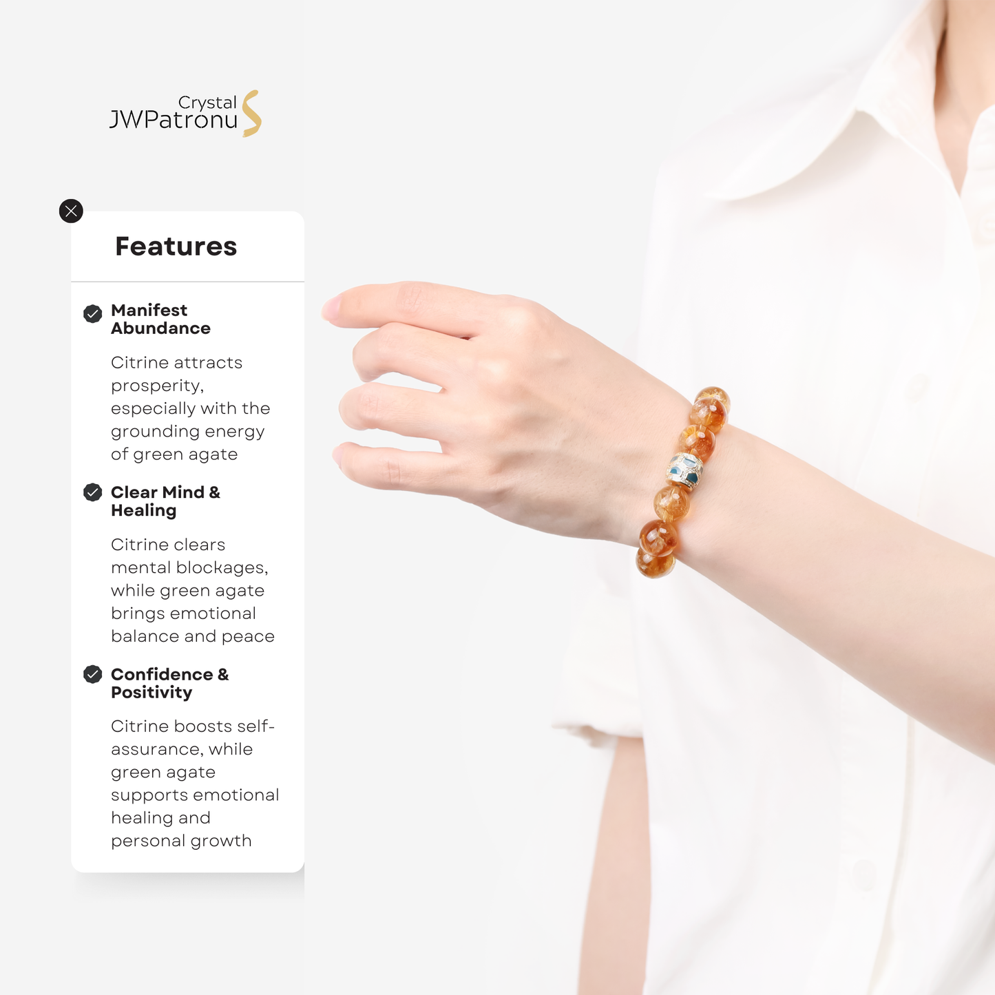 Amber Glow Citrine Bracelet - JWPatronus