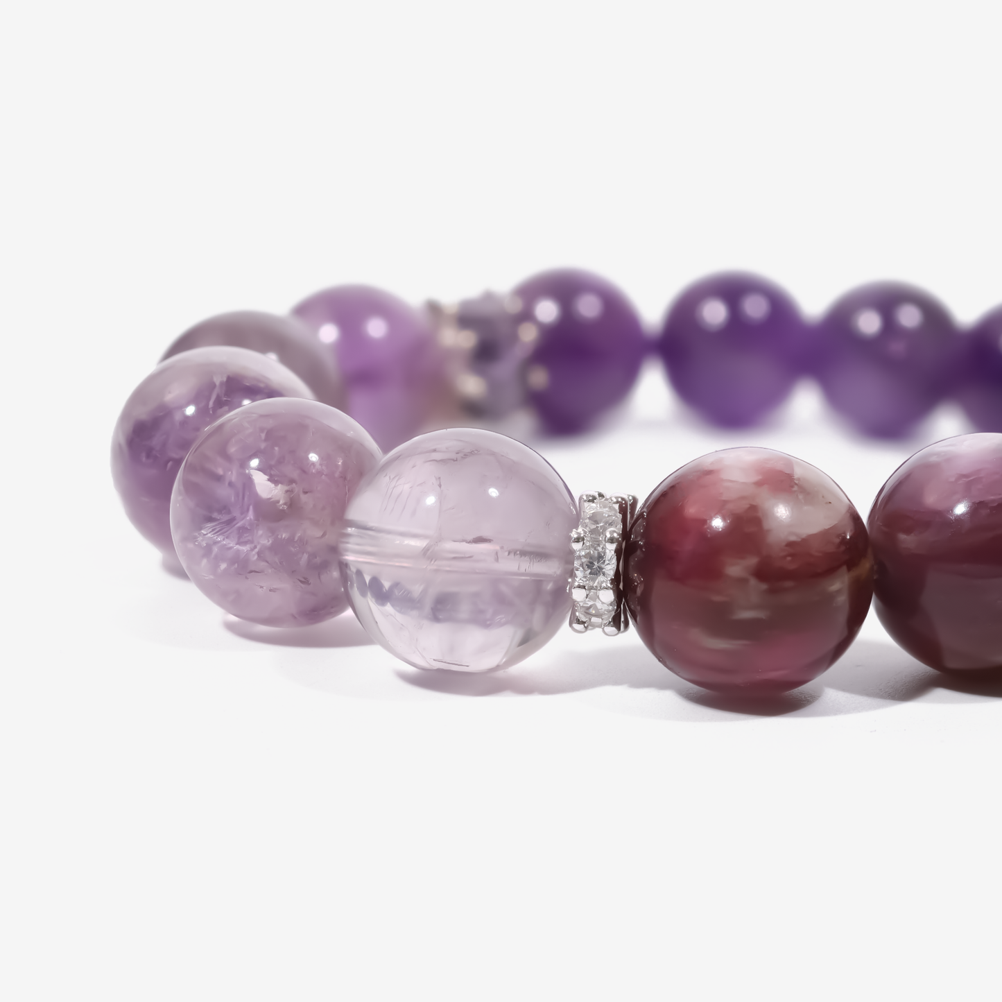 Lunar Grace Amethyst & Lepidolite Bracelet