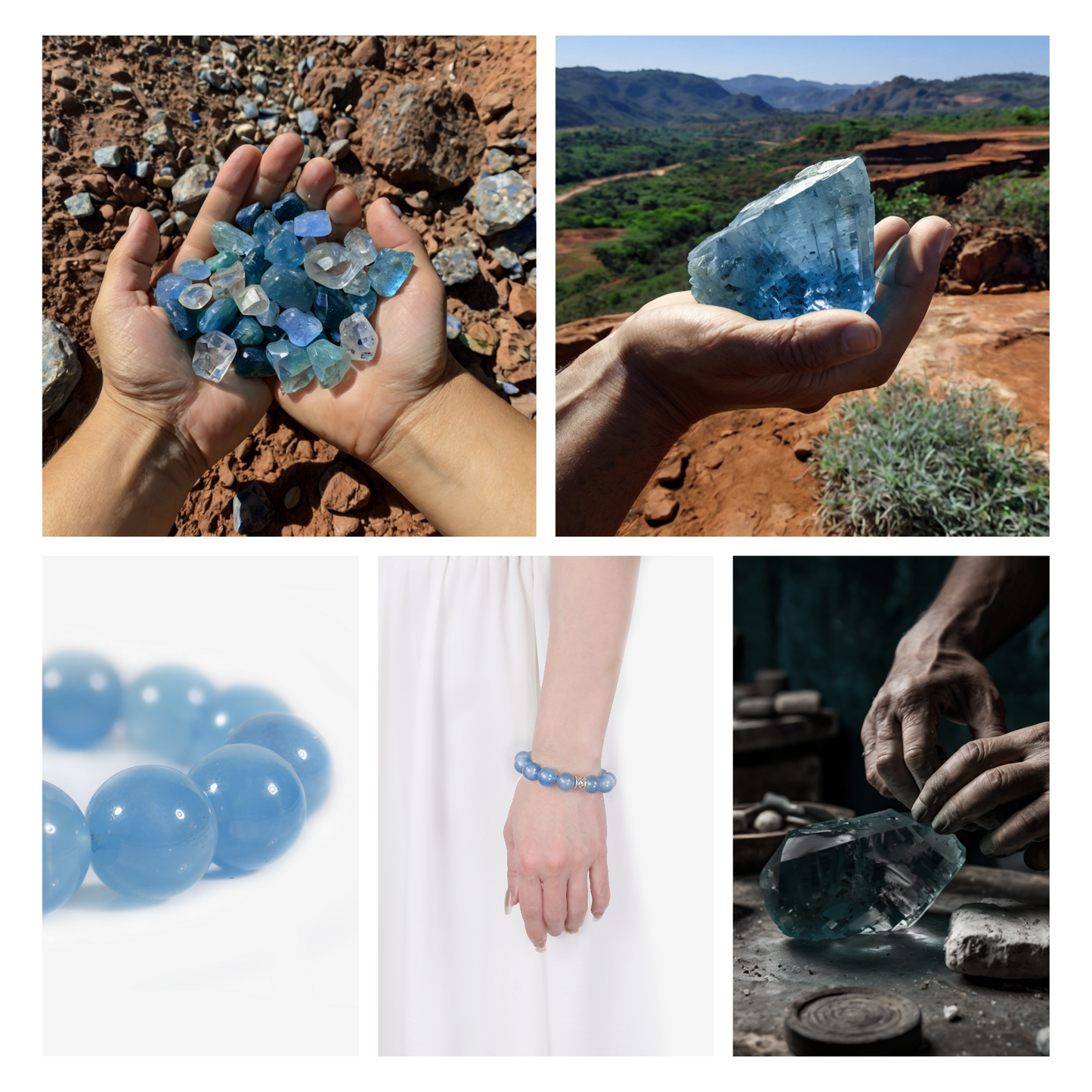 Ocean's Grace Aquamarine Bracelet - JWPatronus