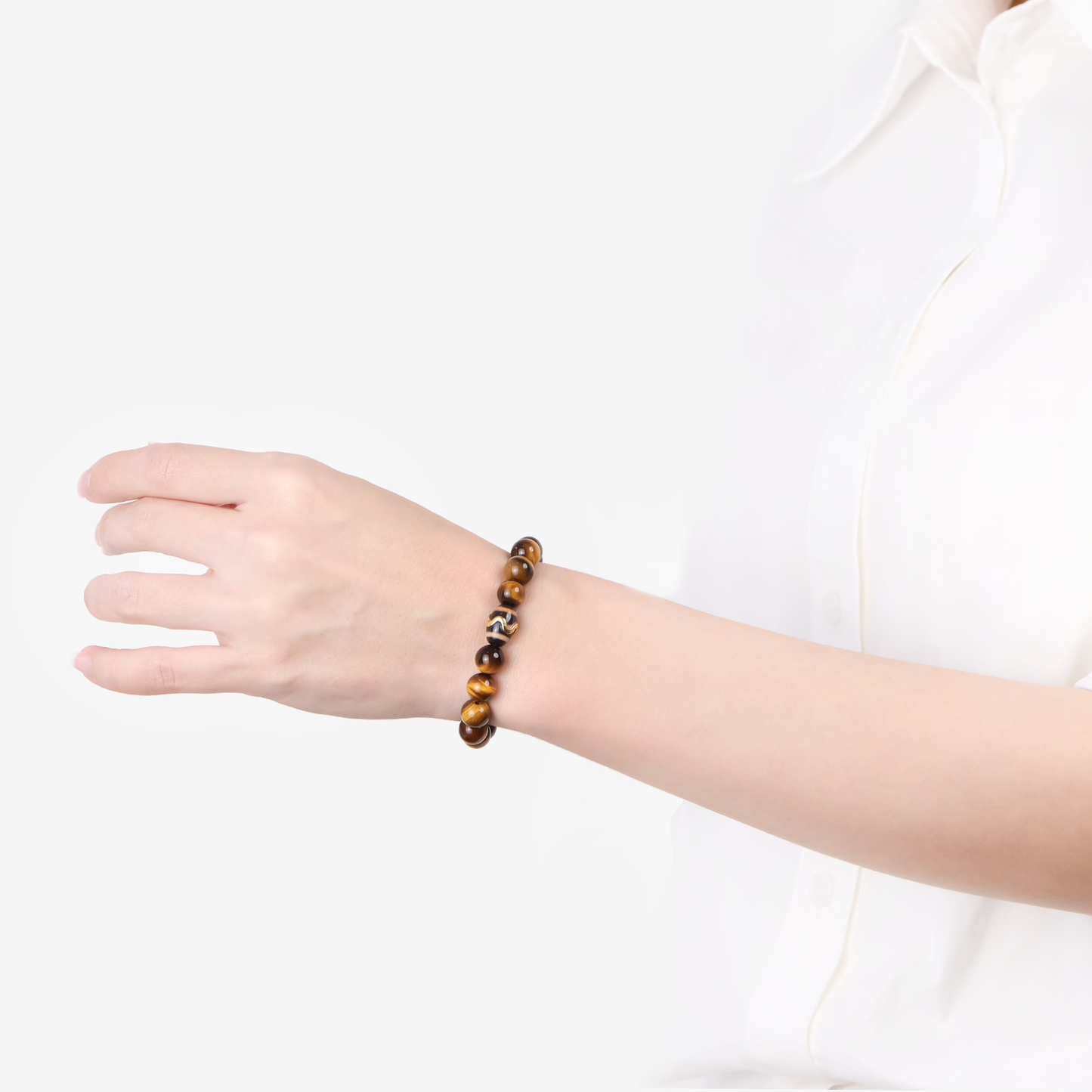 Kailash Tiger’s Eye Dzi Bracelet - JWPatronus