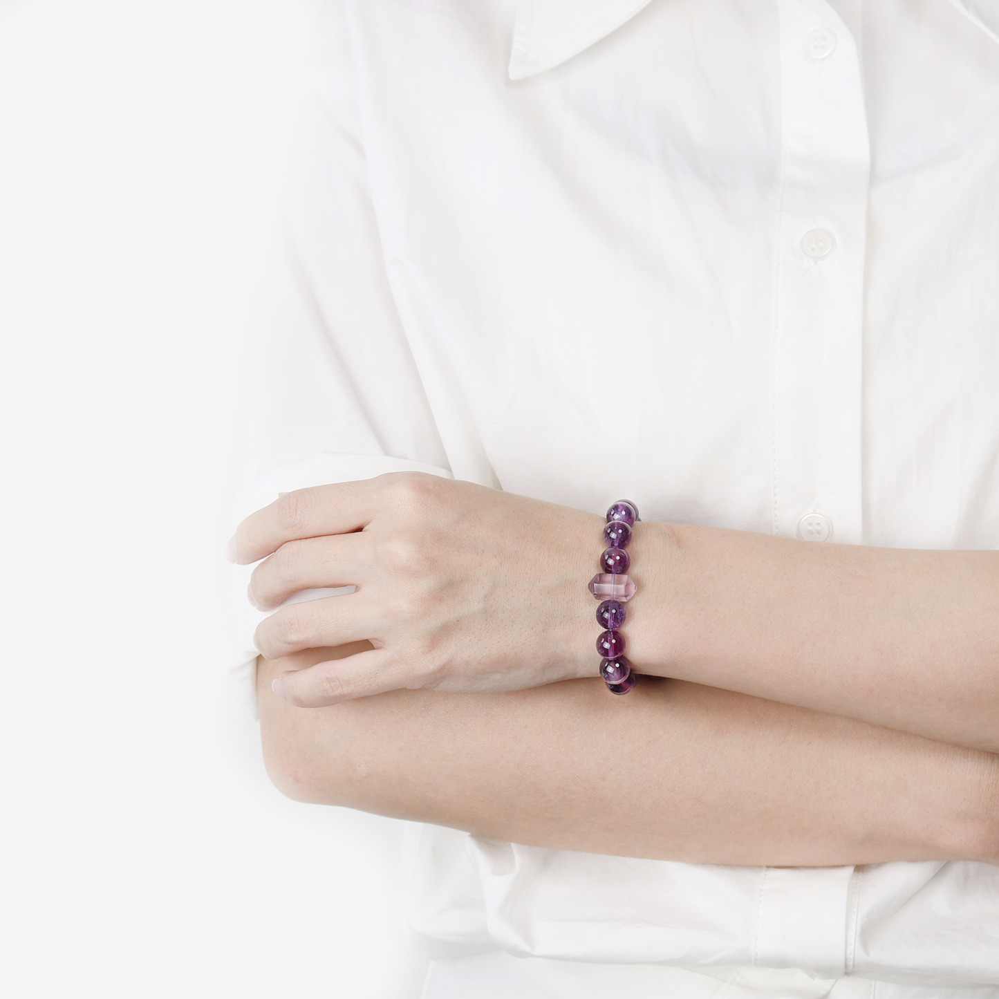 Serene Amethyst Pillar Bracelet - JWPatronus