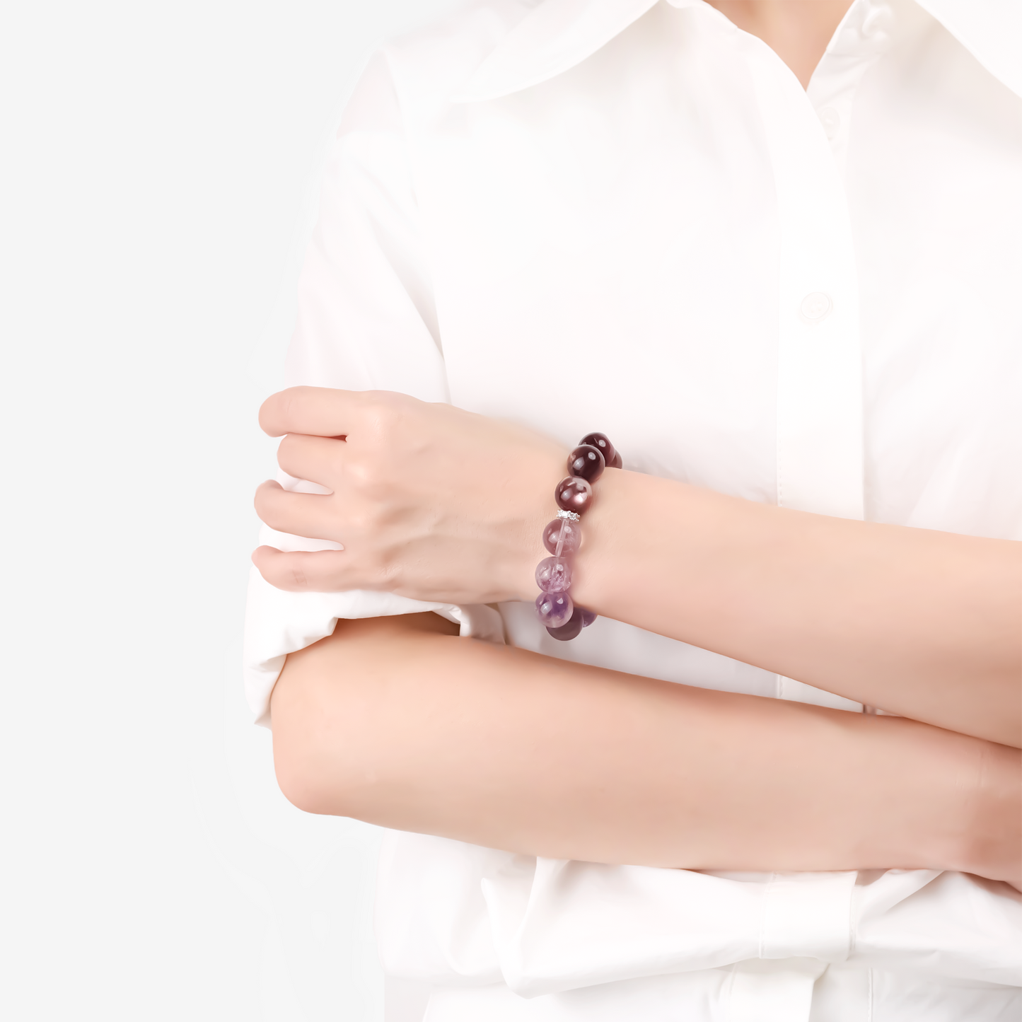 Lunar Grace Amethyst & Lepidolite Bracelet - JWPatronus