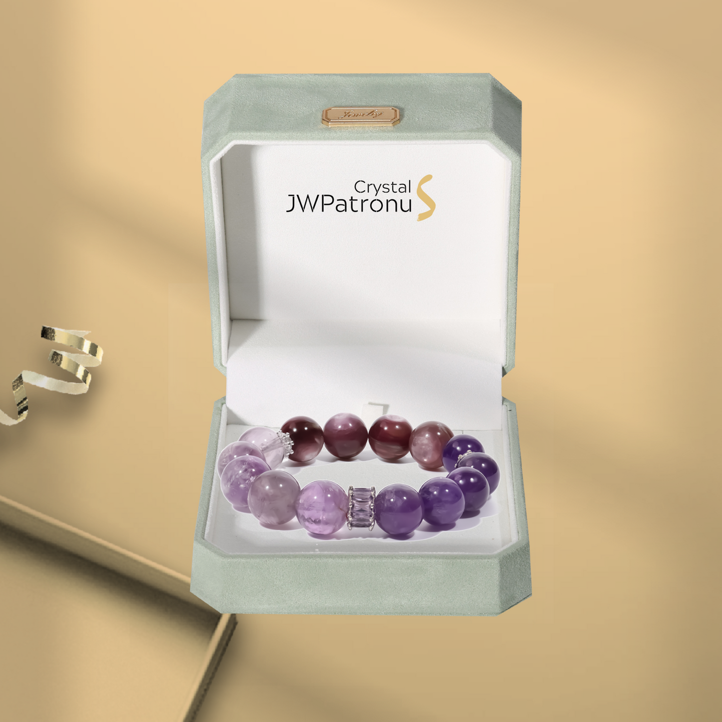 Lunar Grace Amethyst & Lepidolite Bracelet - JWPatronus
