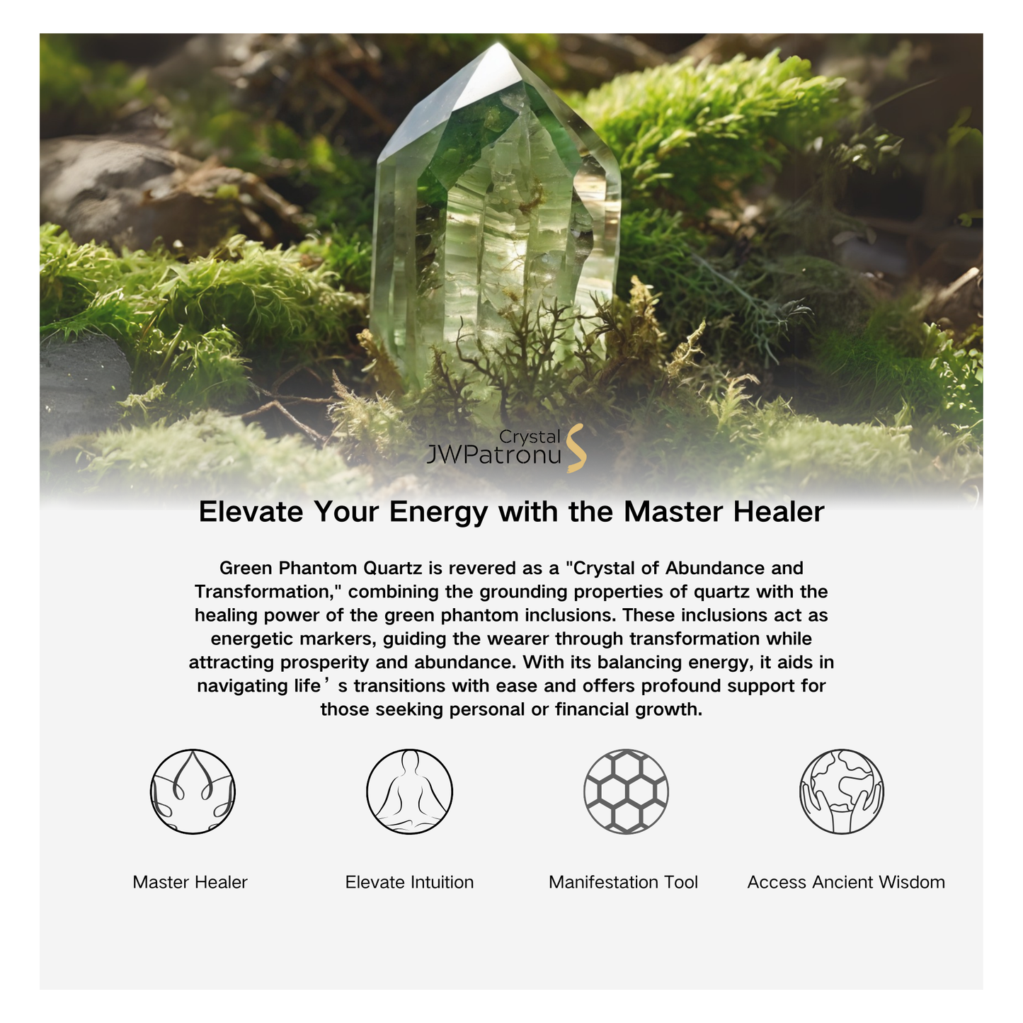 Mystic Forest Green Phantom Quartz Bracelet - JWPatronus