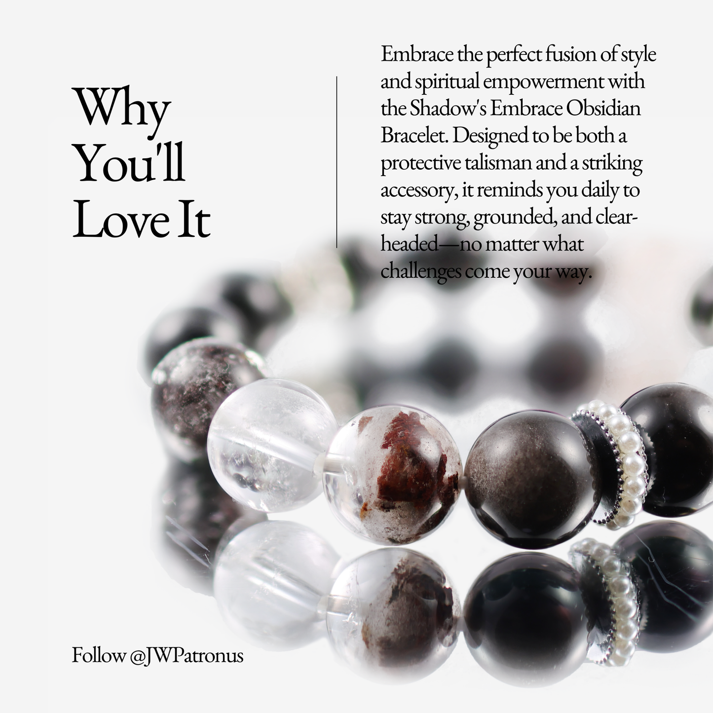 Shadow's Embrace Obsidian Bracelet - JWPatronus
