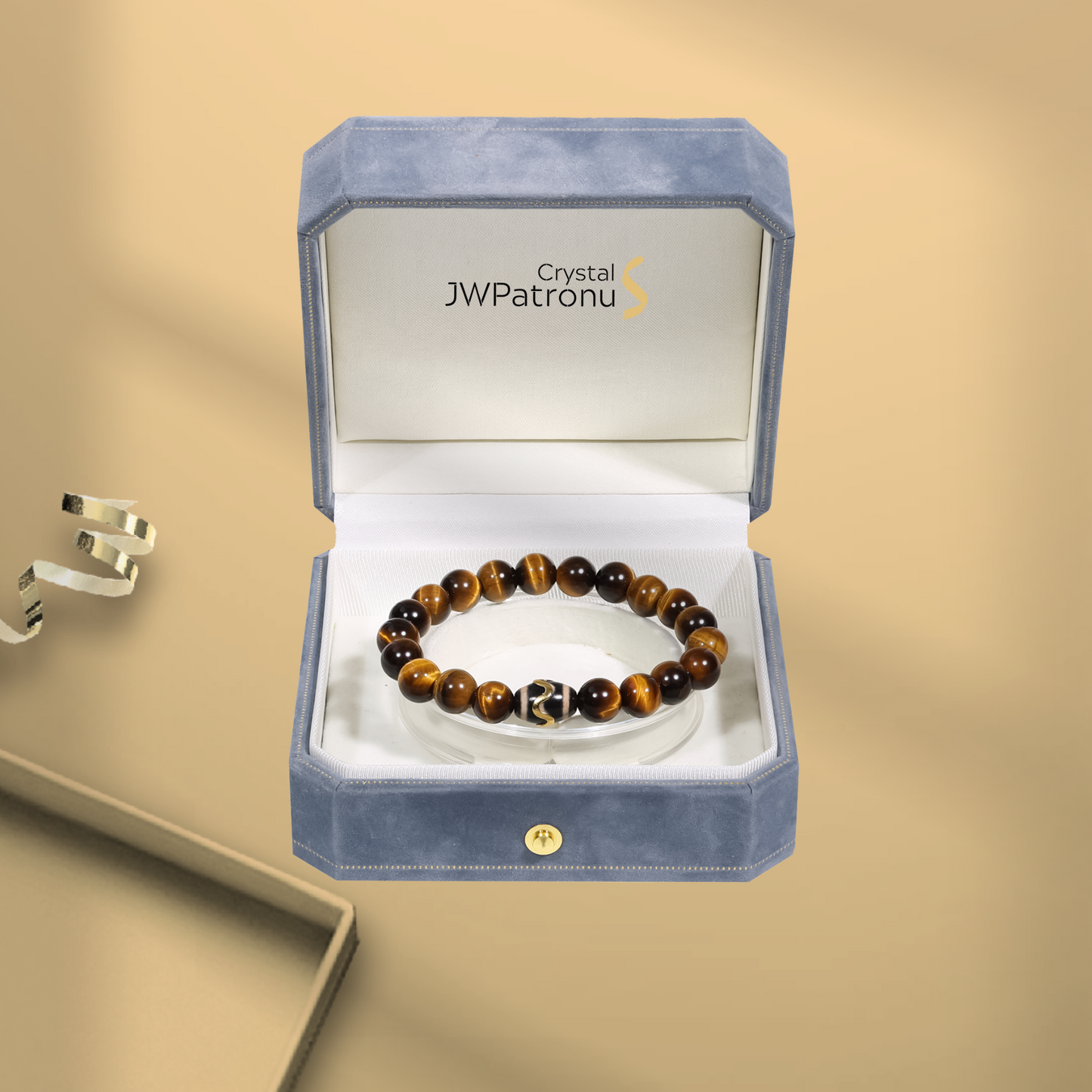 Kailash Tiger’s Eye Dzi Bracelet - JWPatronus
