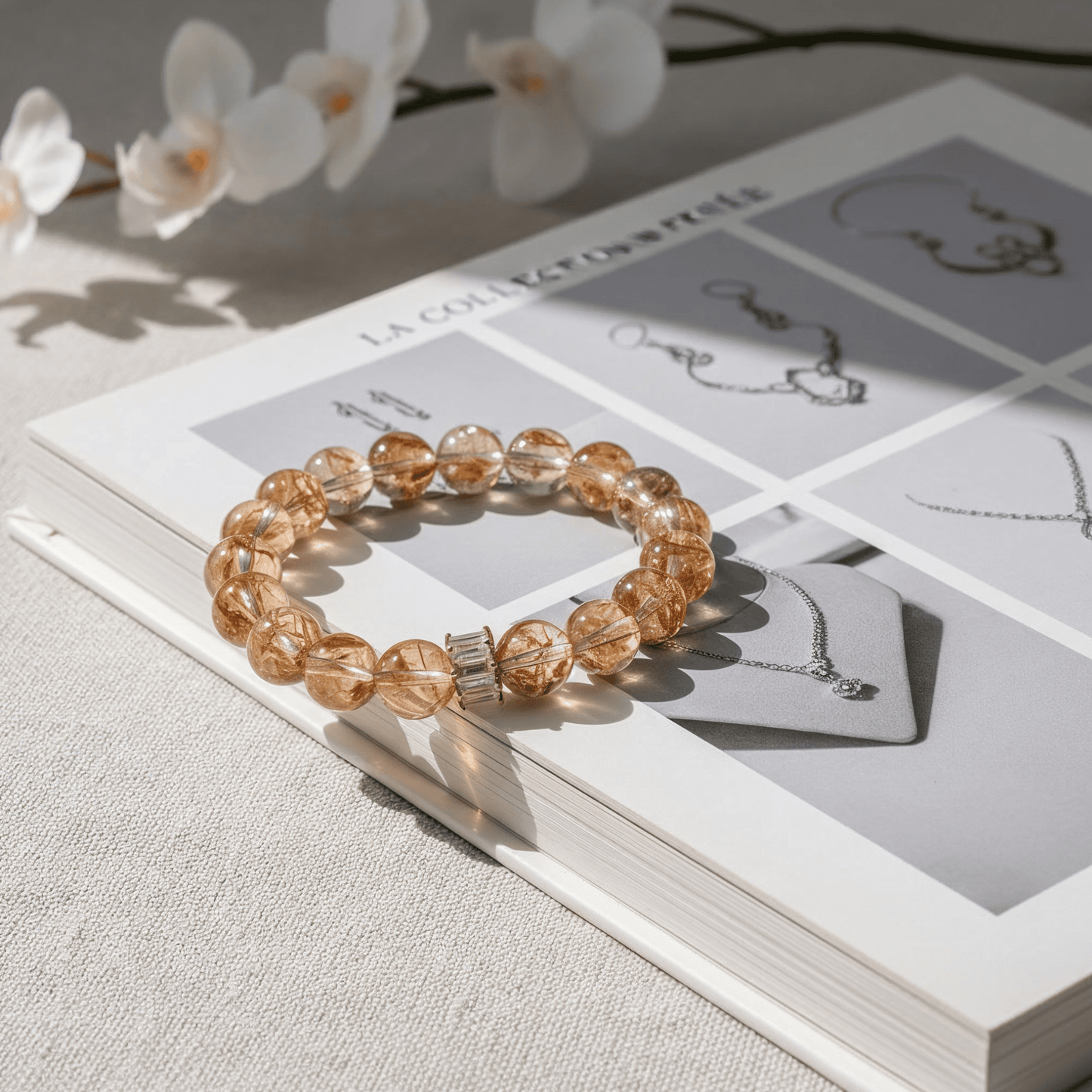 Fortune Koi Hematoid Quartz Bracelet by JWPatronus – natural crystal bracelet for women