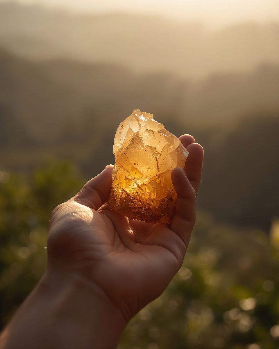 Raw golden Citrine crystal representing natural Citrine bracelets for women