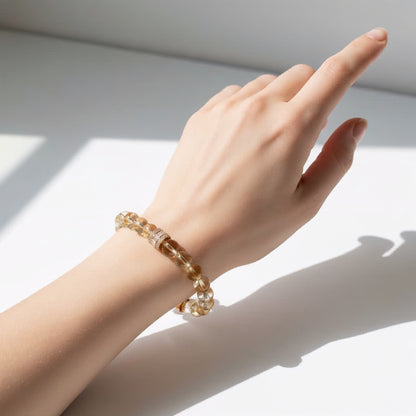 Serenity Citrine Bracelet – 8mm natural golden Citrine beads, handcrafted to inspire positivity, confidence, and joy by JWPatronus