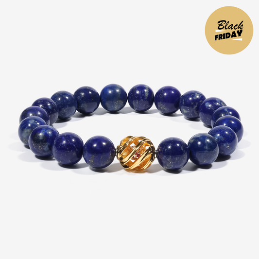 Golden Lucky Lapis Bracelet