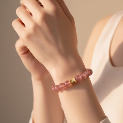 Frostborn Strawberry Quartz Bracelet - JWPatronus