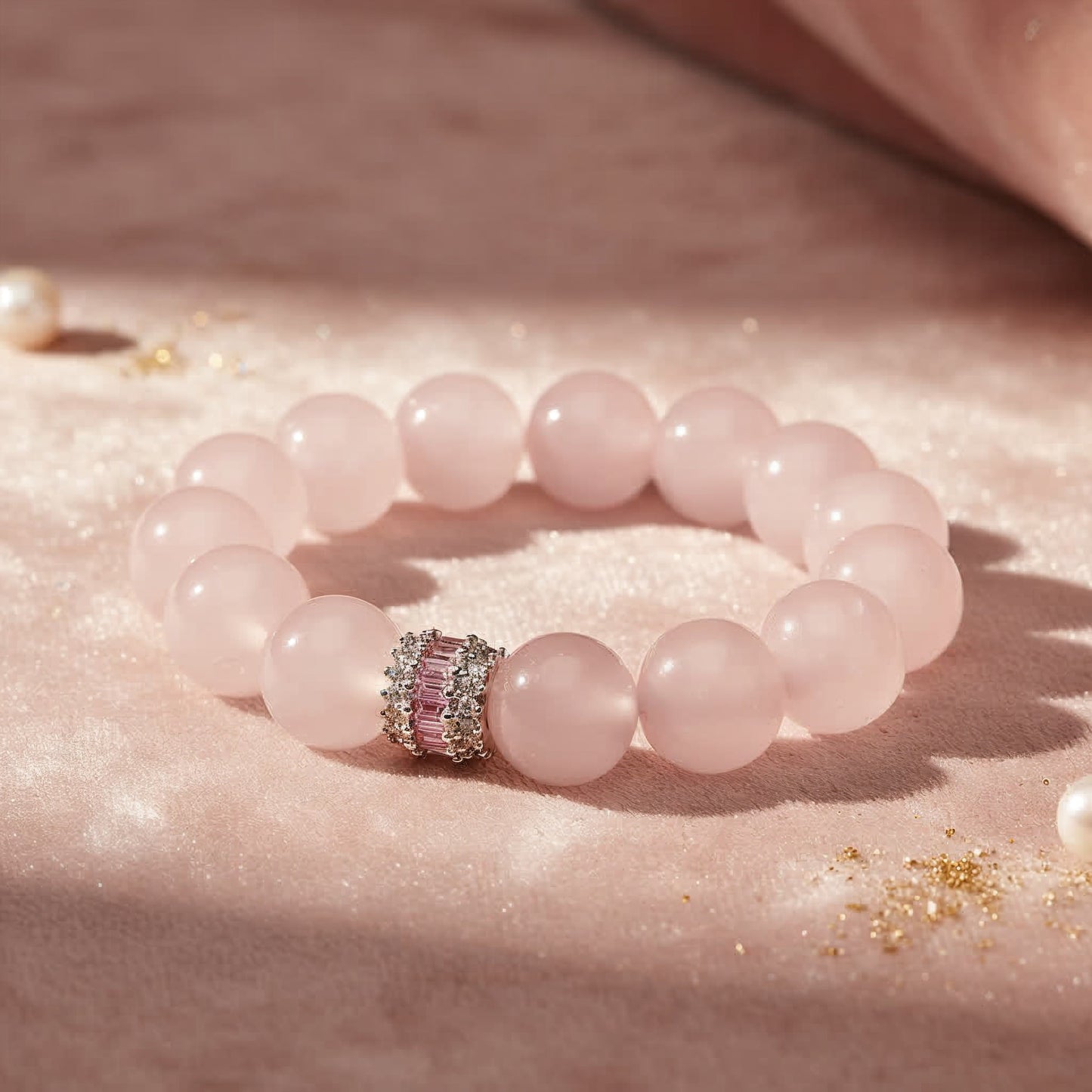 Royal Rose Quartz Serenity Bracelet - JWPatronus