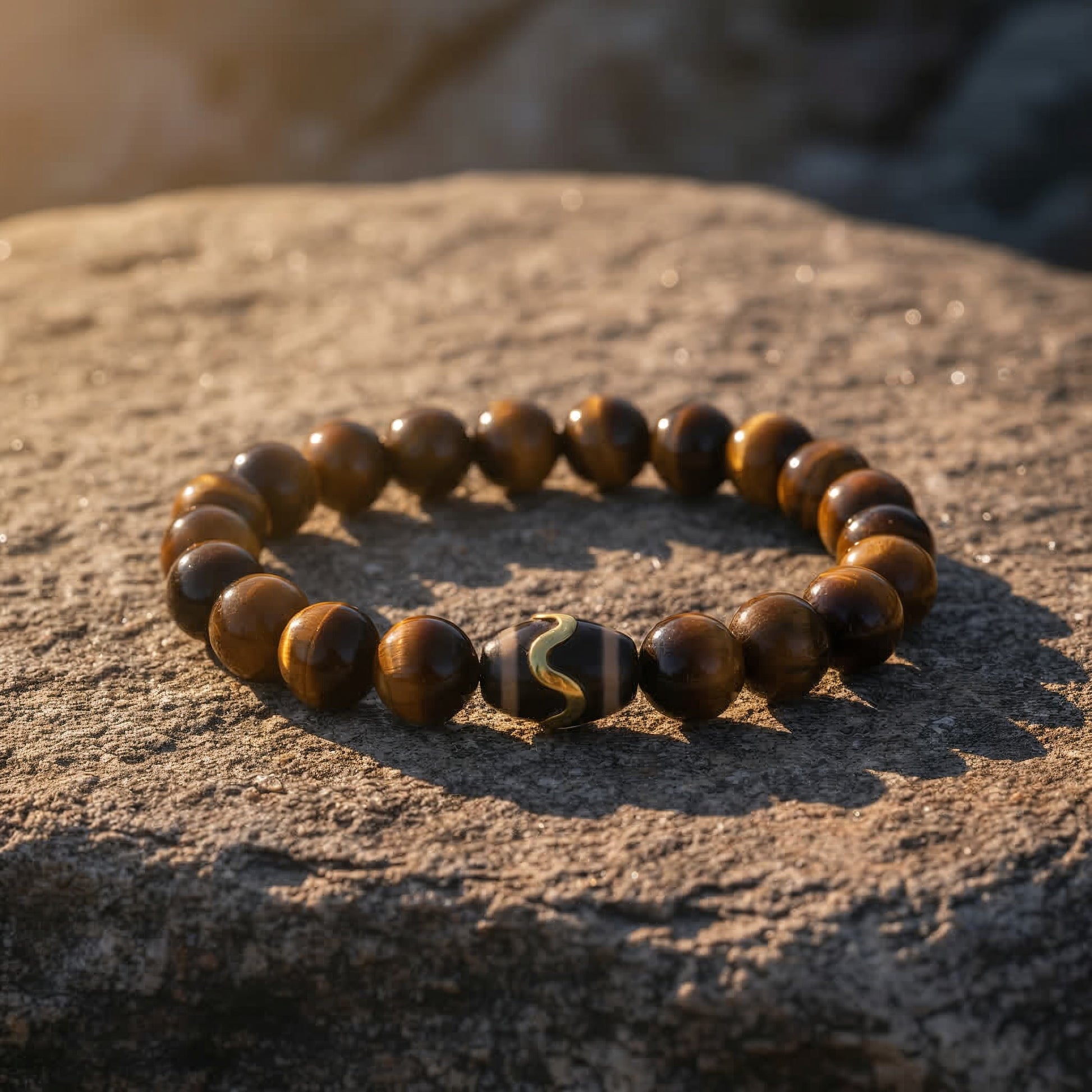 Kailash Tiger’s Eye Dzi Bracelet - JWPatronus