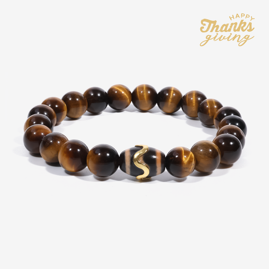Kailash Tiger’s Eye Dzi Bracelet