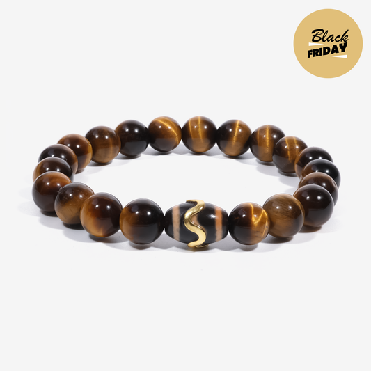 Kailash Tiger’s Eye Dzi Bracelet