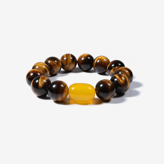 Tiger’s eye & Amber Bracelet