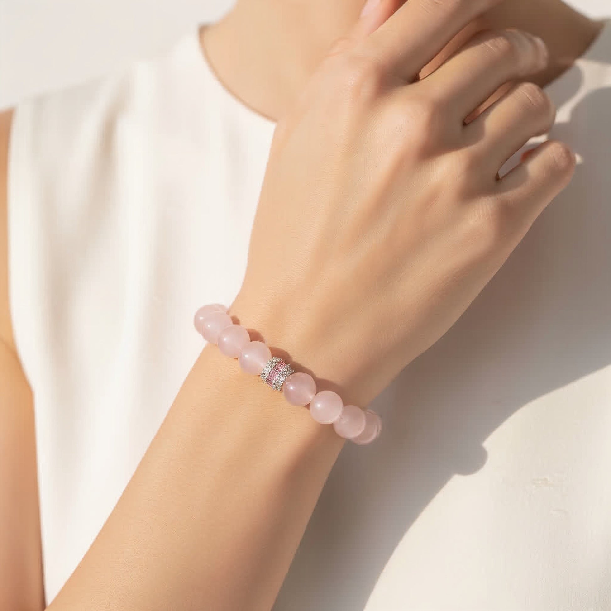 Royal Rose Quartz Serenity Bracelet - JWPatronus