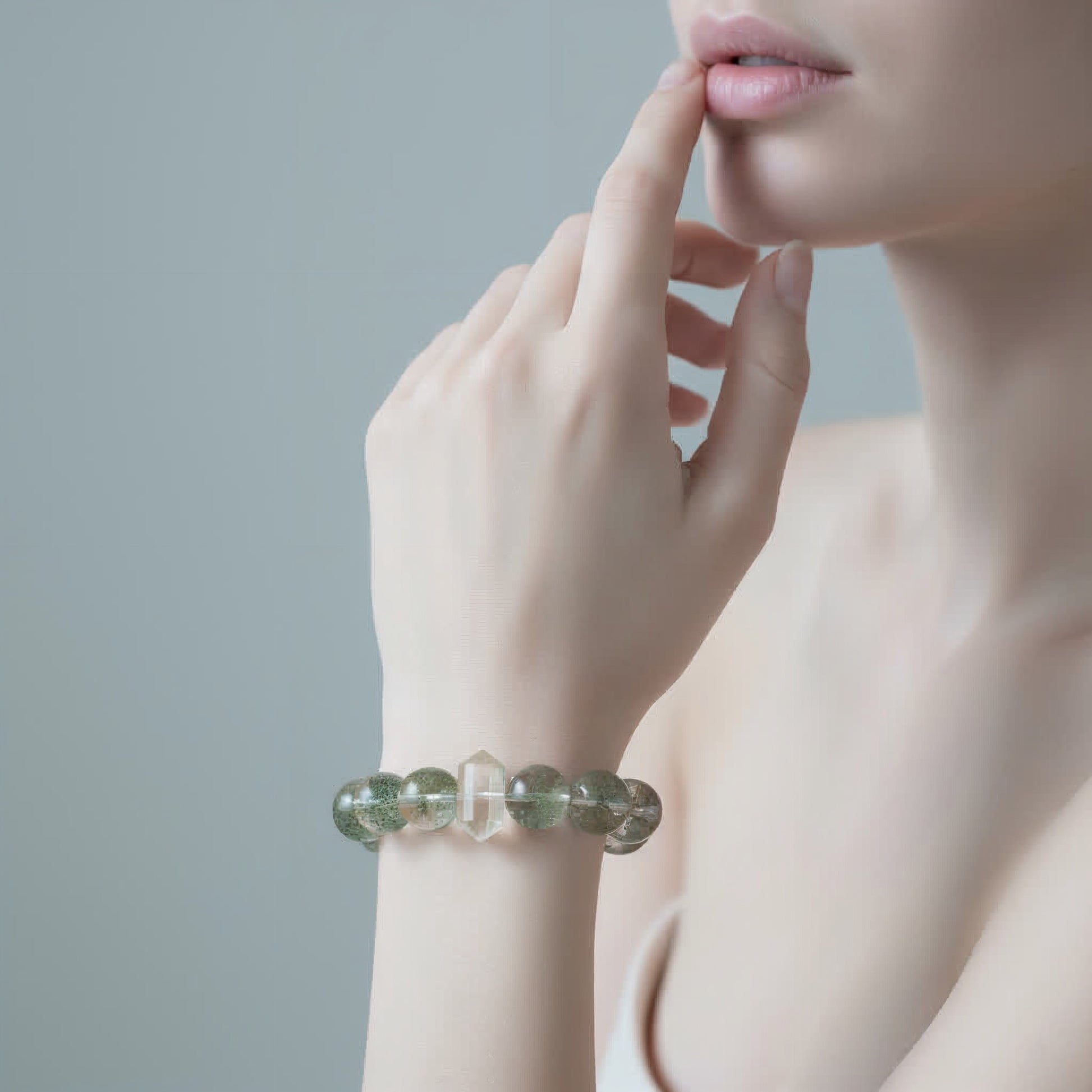 Mystic Forest Green Phantom Quartz Bracelet - JWPatronus