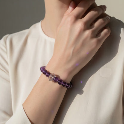 Serene Amethyst Pillar Bracelet - JWPatronus