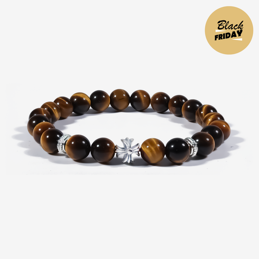 Guardian Tiger’s Eye Cross Bracelet