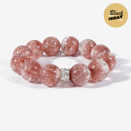 Aurora Bloom Strawberry Quartz Bracelet