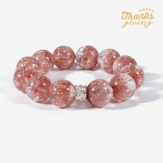 Aurora Bloom Strawberry Quartz Bracelet