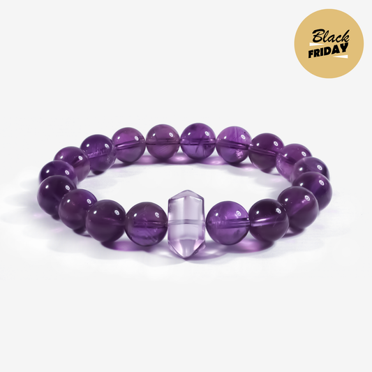 Serene Amethyst Pillar Bracelet