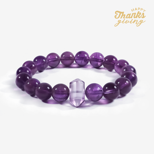 Serene Amethyst Pillar Bracelet