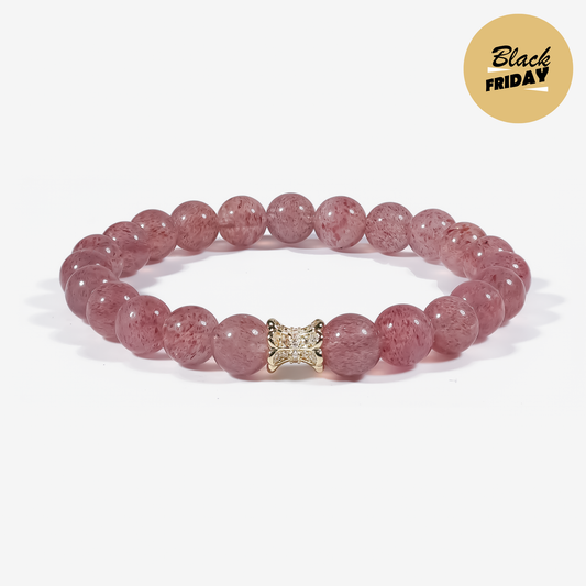 Frostborn Strawberry Quartz Bracelet