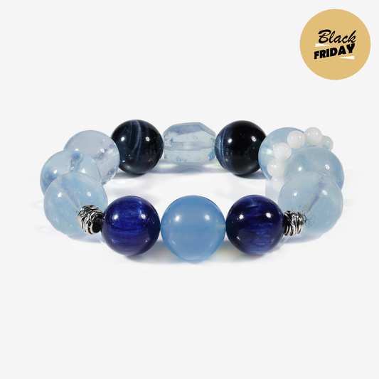 Celestial Waves Aquamarine Bracelet