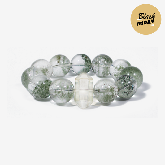 Mystic Forest Green Phantom Quartz Bracelet