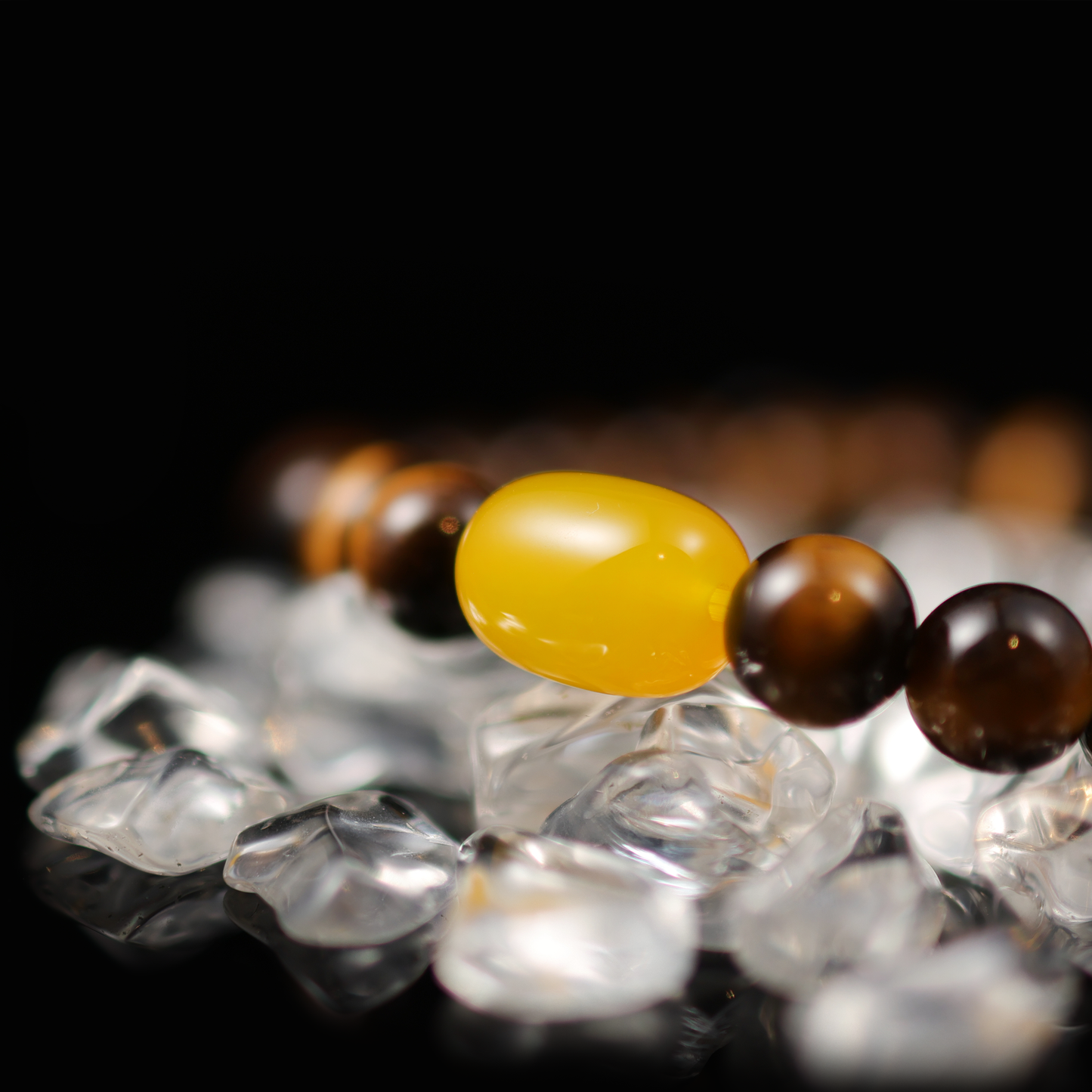 Tiger's Eye & Amber Bracelet