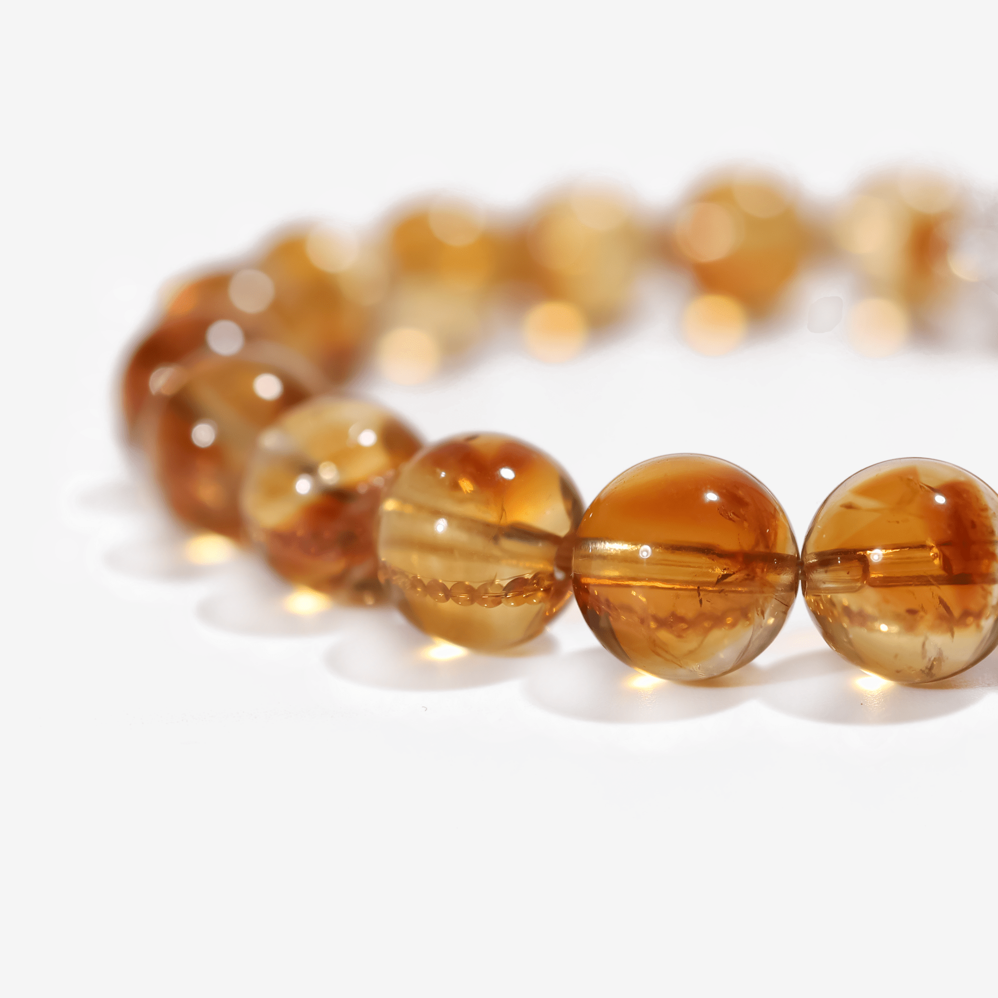 Large bead citrine bracelet for confidence and uplifting energy