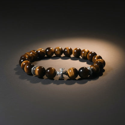 Guardian Tiger’s Eye Cross Bracelet - JWPatronus