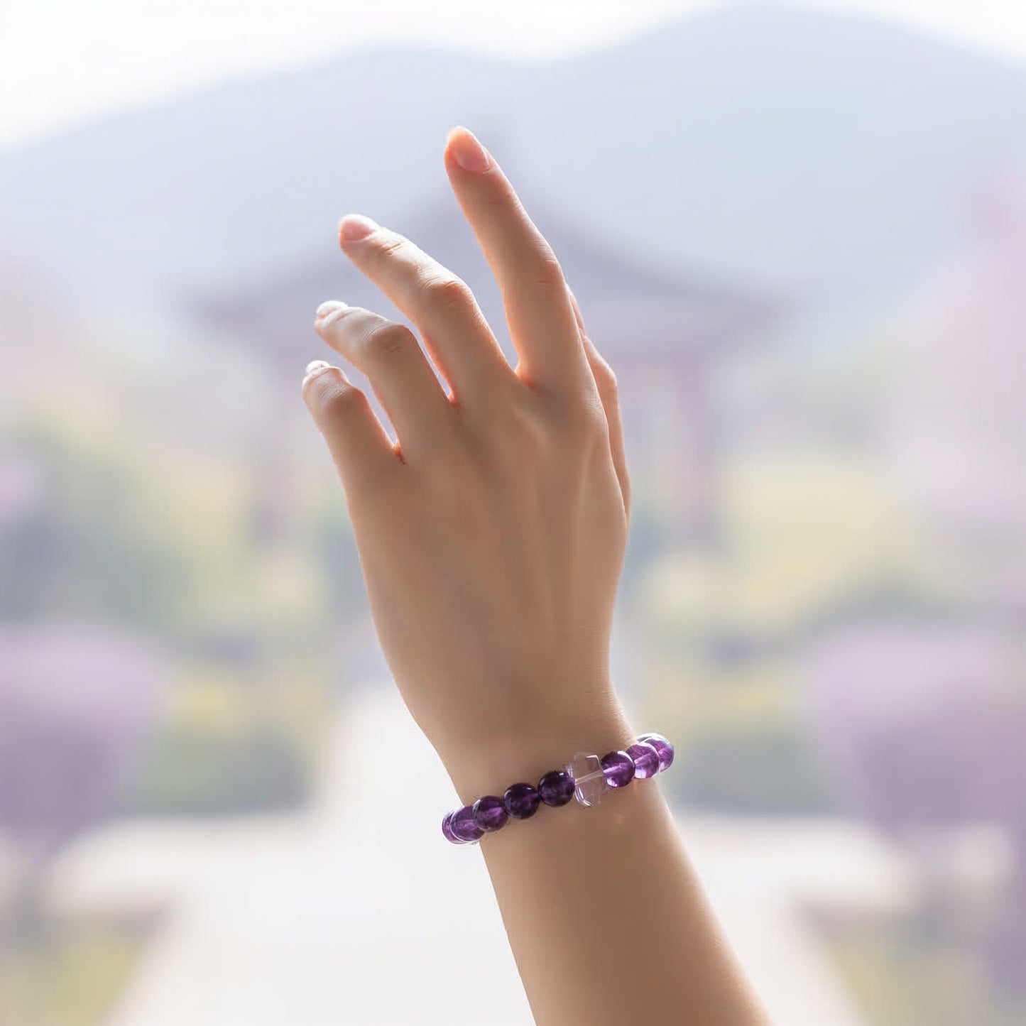 Serene Amethyst Pillar Bracelet - JWPatronus