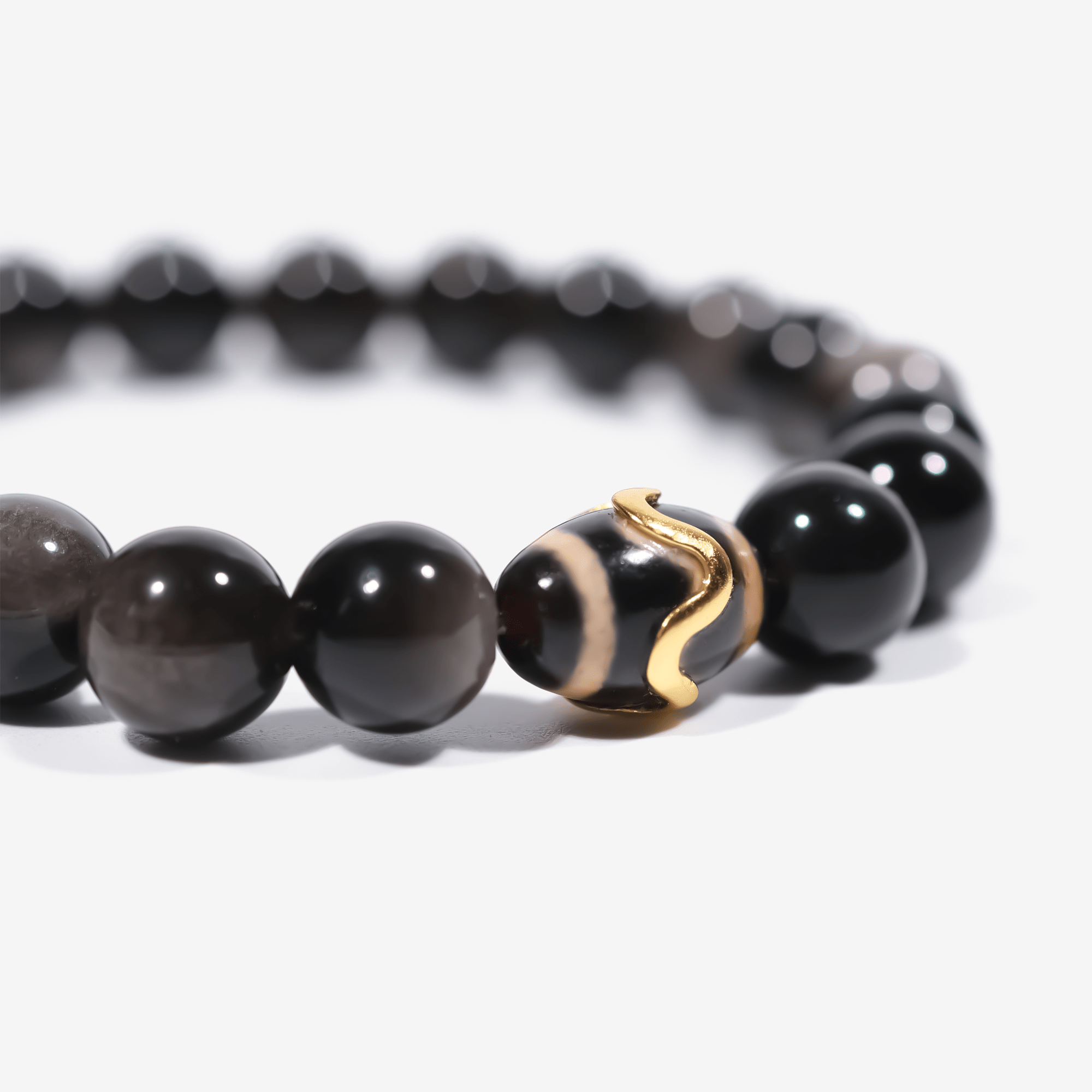 Mystic Shield Obsidian Bracelet - JWPatronus