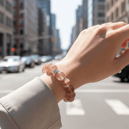 Aurora Bloom Strawberry Quartz Bracelet - JWPatronus