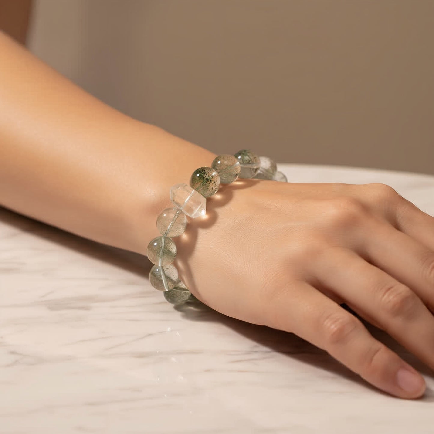 Mystic Forest Green Phantom Quartz Bracelet - JWPatronus