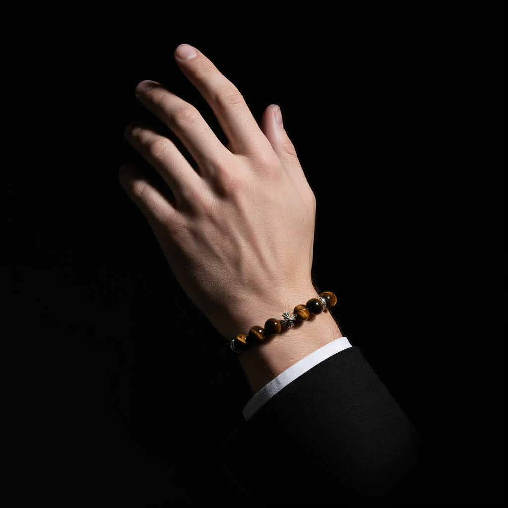 Guardian Tiger’s Eye Cross Bracelet - JWPatronus