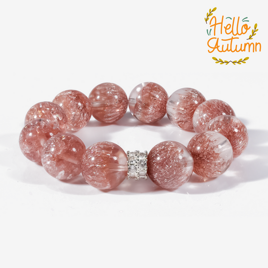 Aurora Bloom Strawberry Quartz Bracelet - JWPatronus