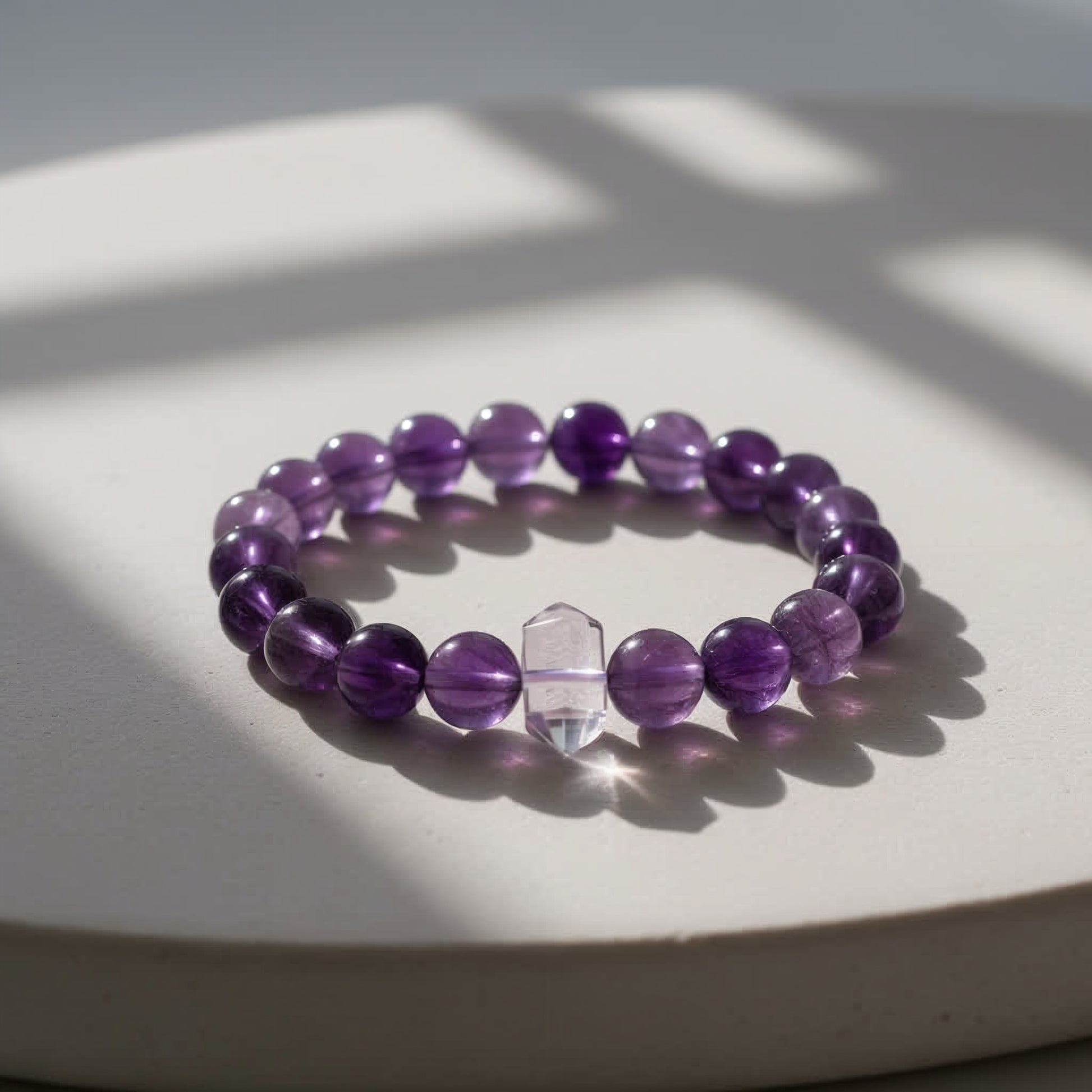 Serene Amethyst Pillar Bracelet - JWPatronus