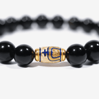 Golden Enameled Obsidian Bracelet - JWPatronus
