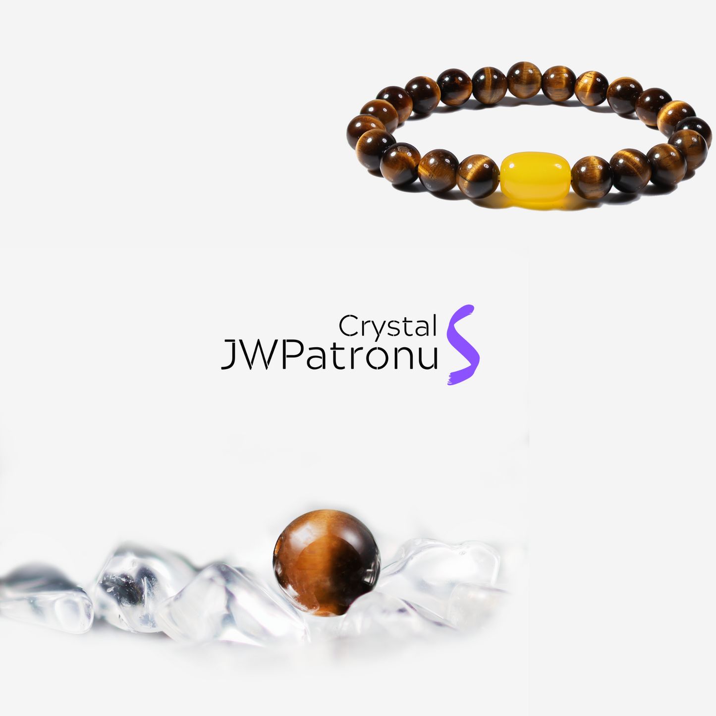 Tiger's Eye & Amber Bracelet