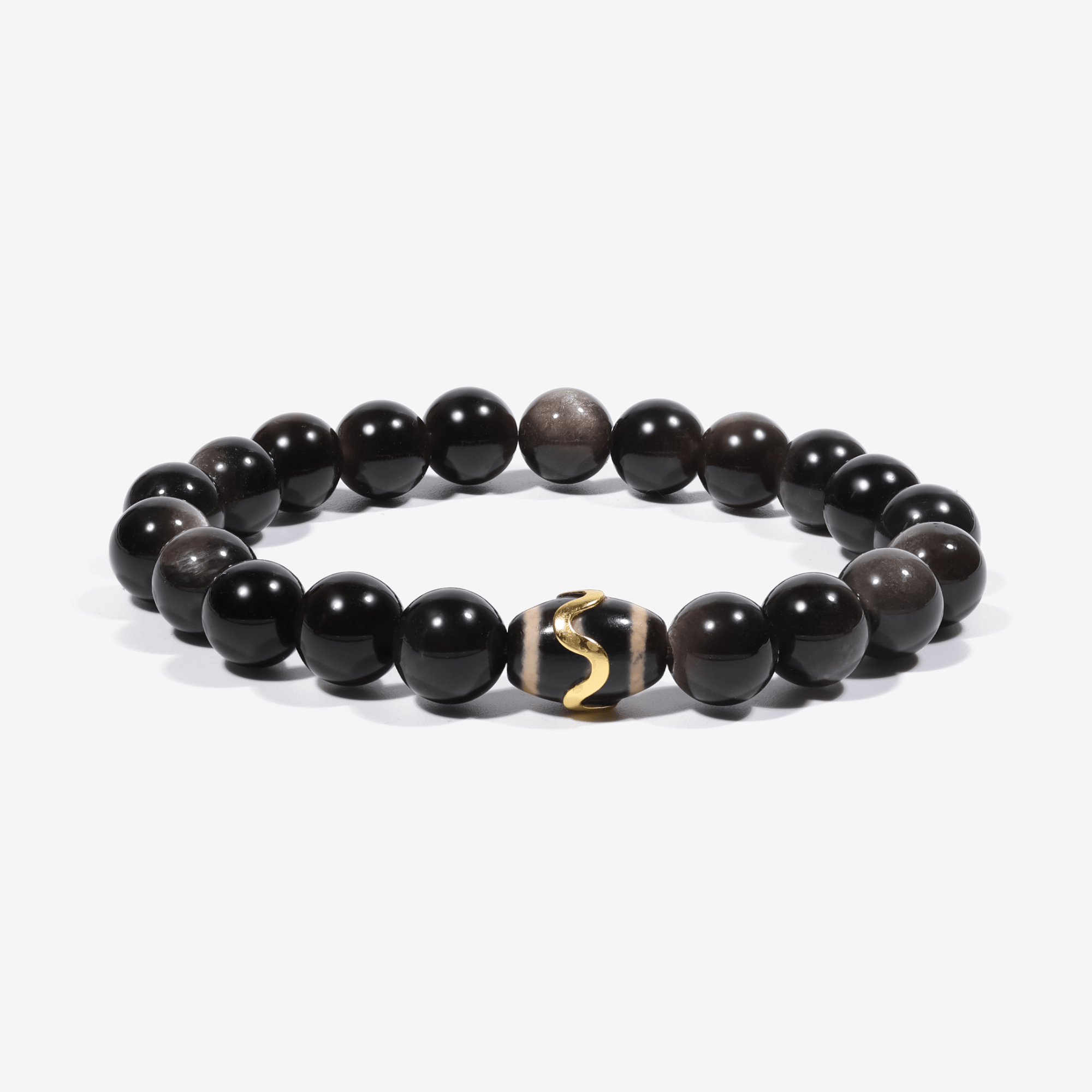 Mystic Shield Obsidian Bracelet - JWPatronus