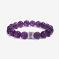 Royal Amethyst Elegance Bracelet - Natural Sleep & Anxiety Crystal - 10mm Beads