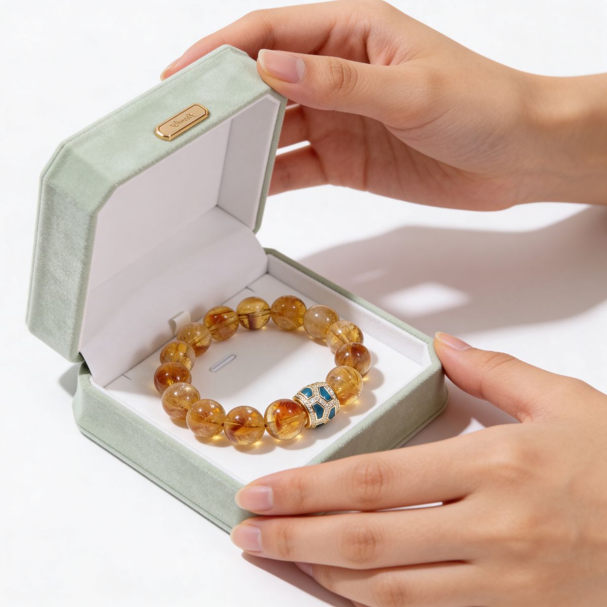 Amber Glow Citrine Bracelet by JWPatronus – natural crystal bracelet for women