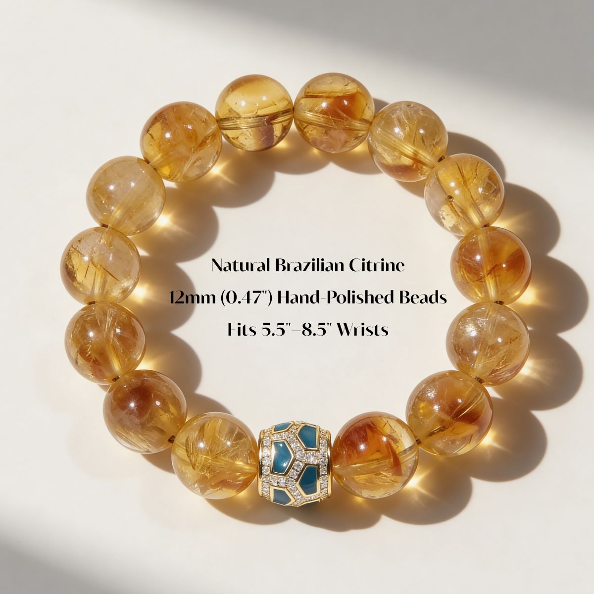 Amber Glow Citrine Bracelet by JWPatronus – natural crystal bracelet for women